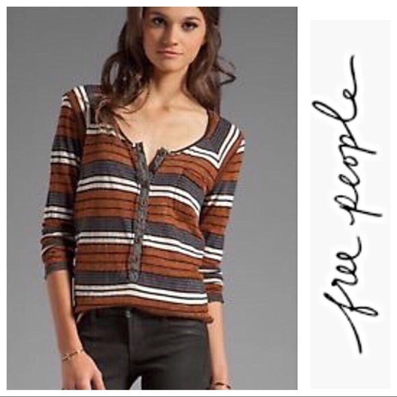 🛑SOLD🛑Free People “We the Free” Metallic Stripe - Picture 2 of 5